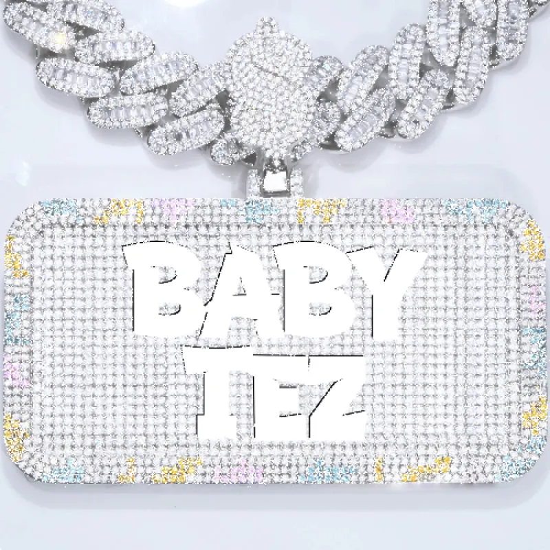 CUSTOM LETTER NECKLACE 3D COLORFUL SQUARE sold by The GUU Shop