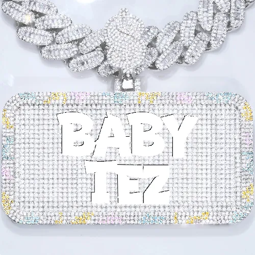 CUSTOM LETTER NECKLACE 3D COLORFUL SQUARE sold by The GUU Shop