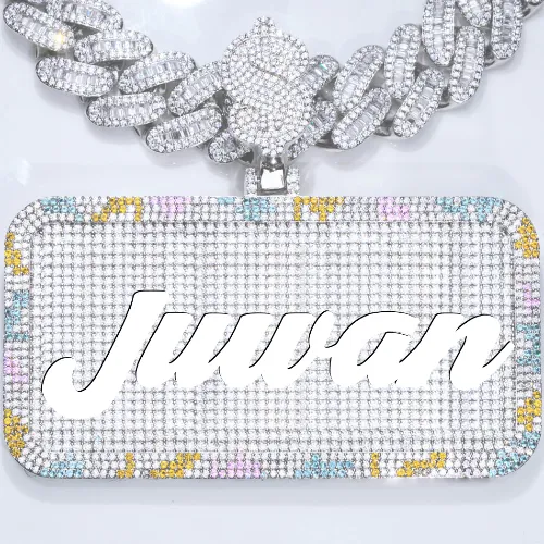 CUSTOM LETTER NECKLACE 3D COLORFUL SQUARE sold by The GUU Shop