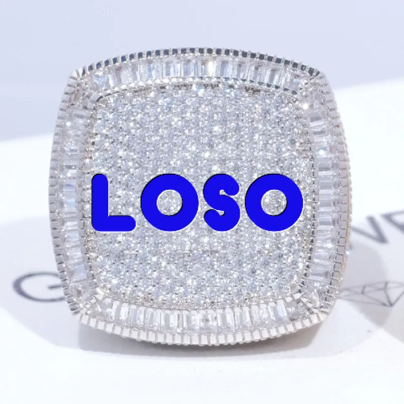 CUSTOM LETTER 3D ICED RING sold by The GUU Shop