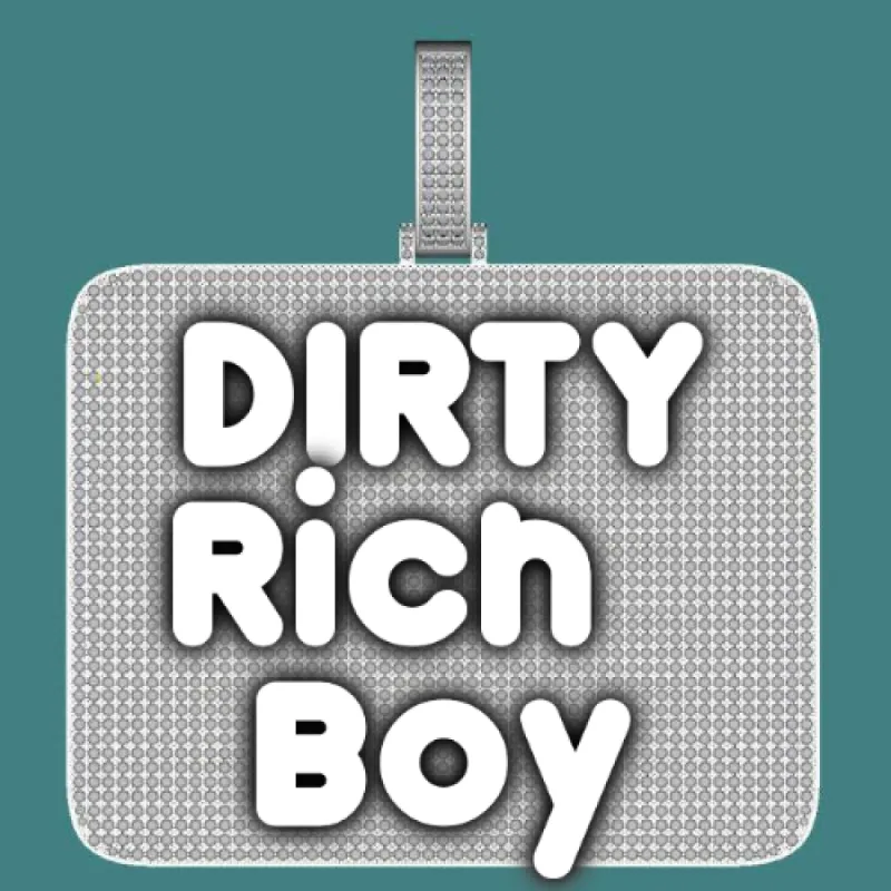 CUSTOM LETTER NECKLACE 3D BIG SQUARE sold by The GUU Shop