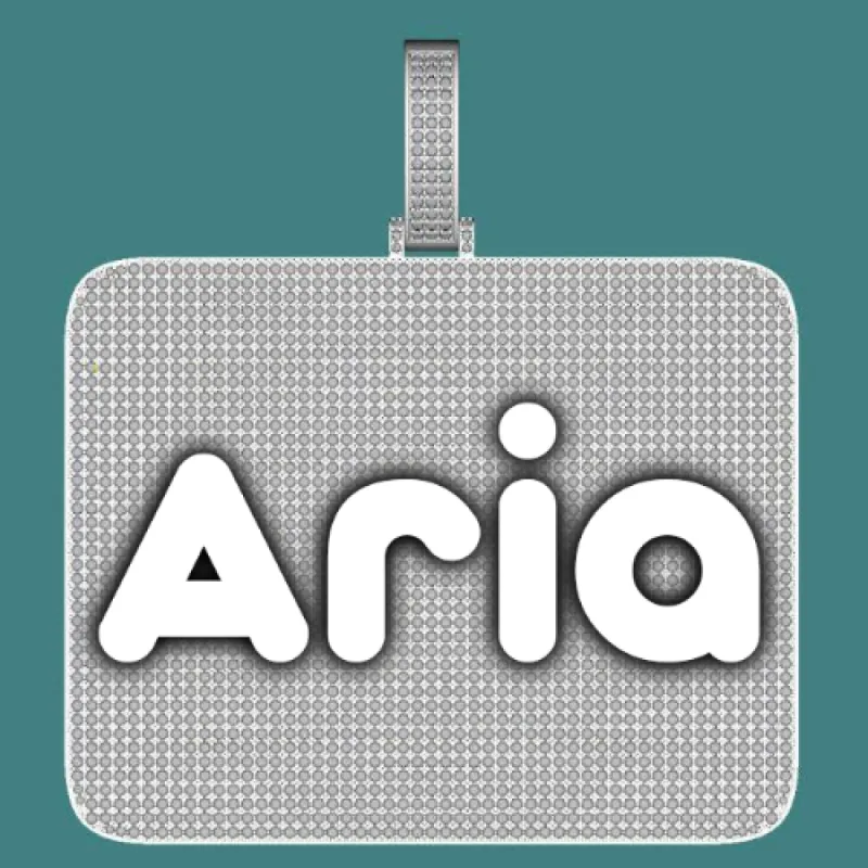 CUSTOM LETTER NECKLACE 3D BIG SQUARE sold by The GUU Shop