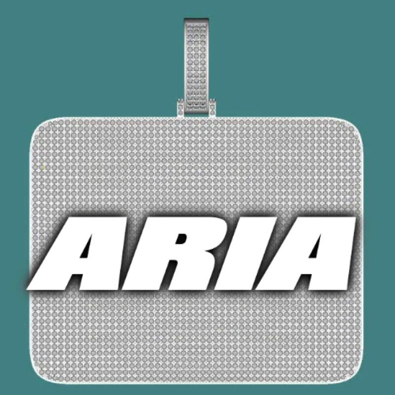 CUSTOM LETTER NECKLACE 3D BIG SQUARE sold by The GUU Shop