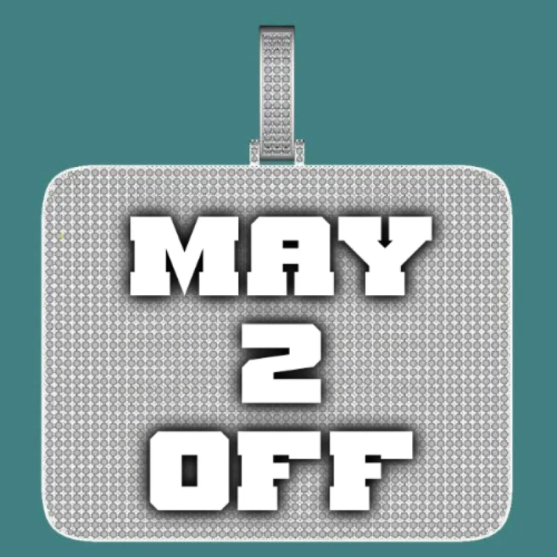 CUSTOM LETTER NECKLACE 3D BIG SQUARE sold by The GUU Shop