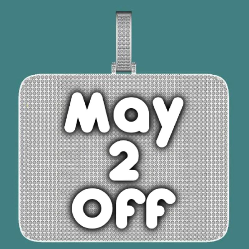 CUSTOM LETTER NECKLACE 3D BIG SQUARE sold by The GUU Shop