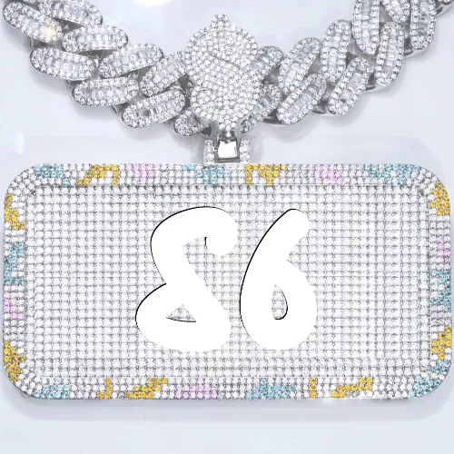 CUSTOM LETTER NECKLACE 3D COLORFUL SQUARE sold by The GUU Shop