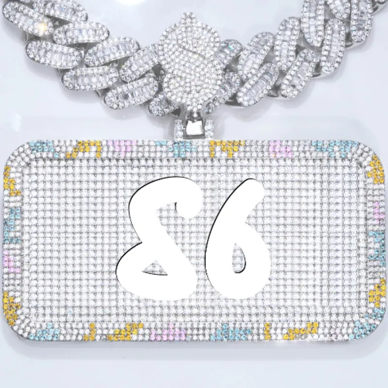 CUSTOM LETTER NECKLACE 3D COLORFUL SQUARE sold by The GUU Shop