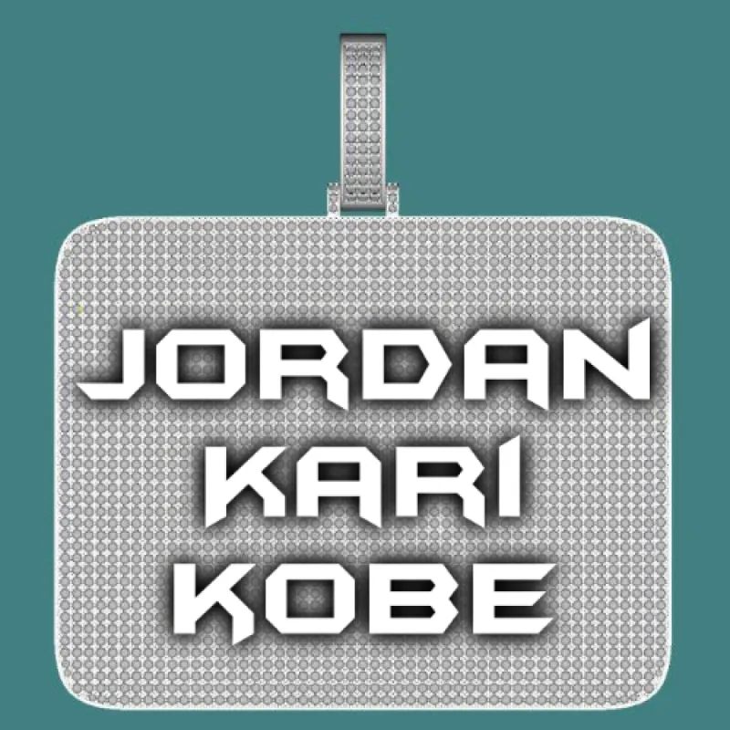 CUSTOM LETTER NECKLACE 3D BIG SQUARE sold by The GUU Shop