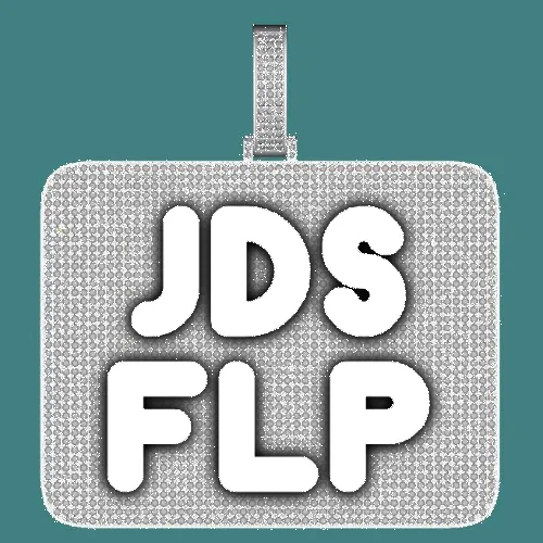 CUSTOM LETTER NECKLACE 3D BIG SQUARE sold by The GUU Shop