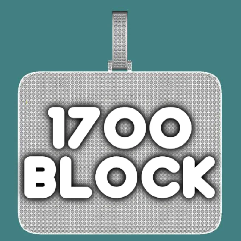 CUSTOM LETTER NECKLACE 3D BIG SQUARE sold by The GUU Shop