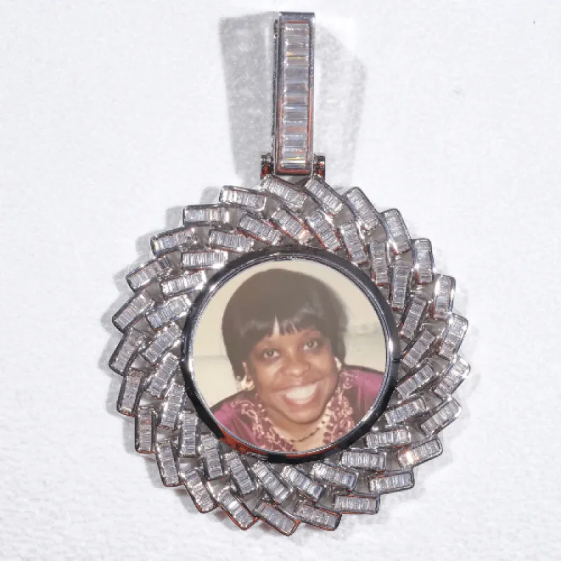 Large 3D Baguette Custom Picture Pendant sold by The GUU Shop