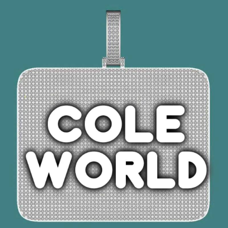 CUSTOM LETTER NECKLACE 3D BIG SQUARE sold by The GUU Shop