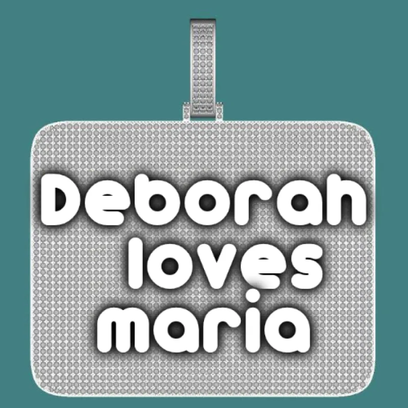 CUSTOM LETTER NECKLACE 3D BIG SQUARE sold by The GUU Shop