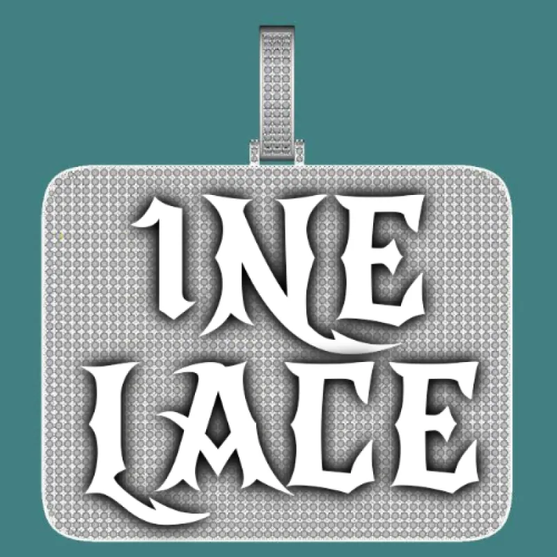 CUSTOM LETTER NECKLACE 3D BIG SQUARE sold by The GUU Shop