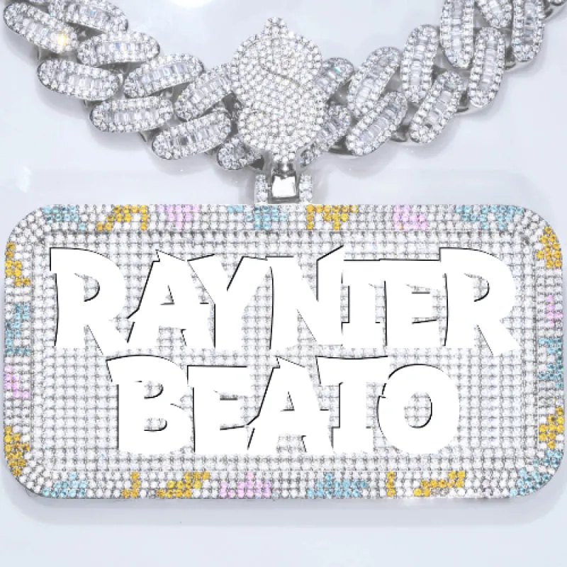 CUSTOM LETTER NECKLACE 3D COLORFUL SQUARE sold by The GUU Shop