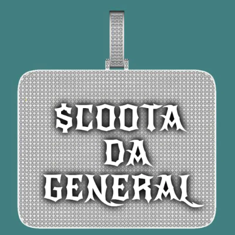 CUSTOM LETTER NECKLACE 3D BIG SQUARE sold by The GUU Shop