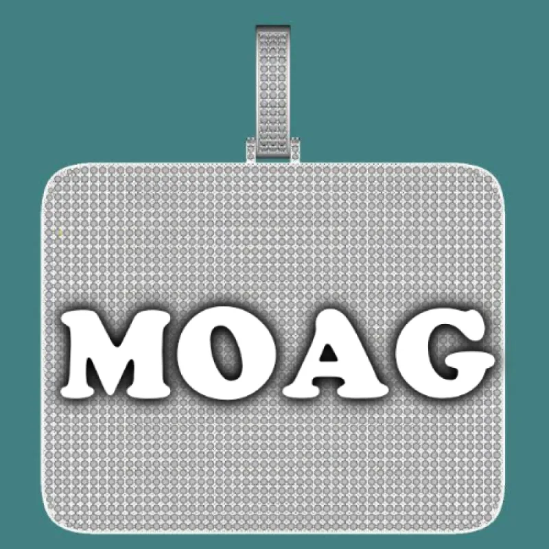 CUSTOM LETTER NECKLACE 3D BIG SQUARE sold by The GUU Shop