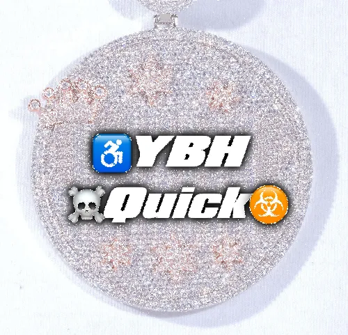 CUSTOM LETTER NECKLACE 3D BIG CROWN DISC sold by The GUU Shop