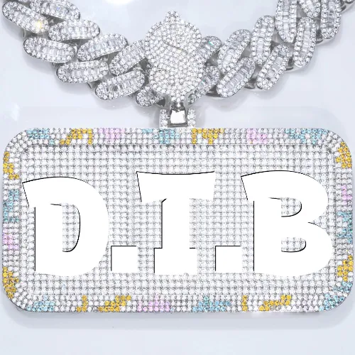 CUSTOM LETTER NECKLACE 3D COLORFUL SQUARE sold by The GUU Shop