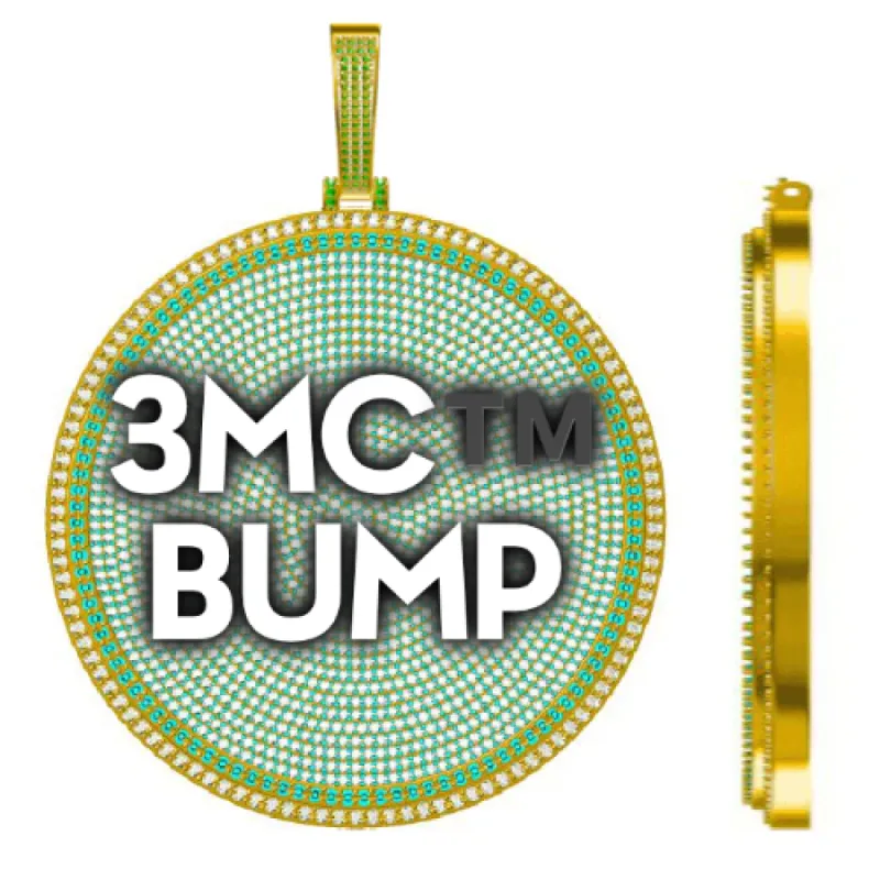 CUSTOM LETTER NECKLACE 3D BIG DISC sold by The GUU Shop