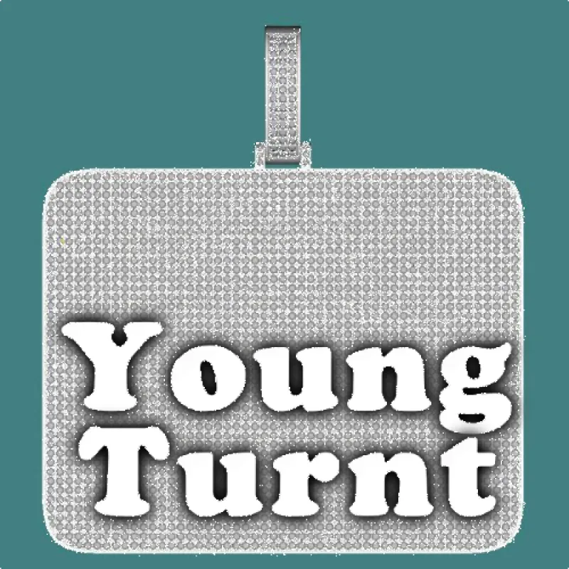 CUSTOM LETTER NECKLACE 3D BIG SQUARE sold by The GUU Shop