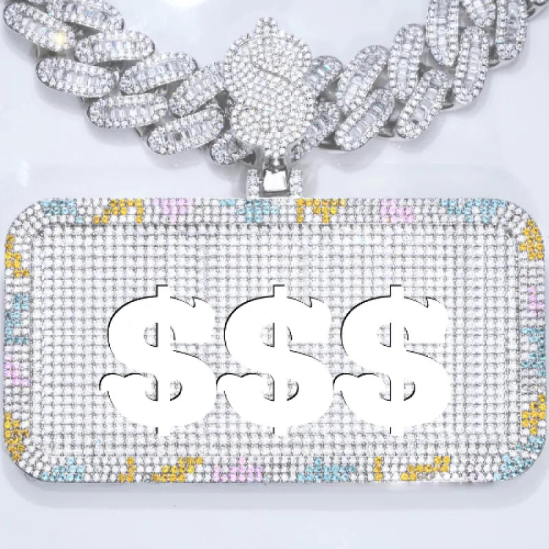 CUSTOM LETTER NECKLACE 3D COLORFUL SQUARE sold by The GUU Shop