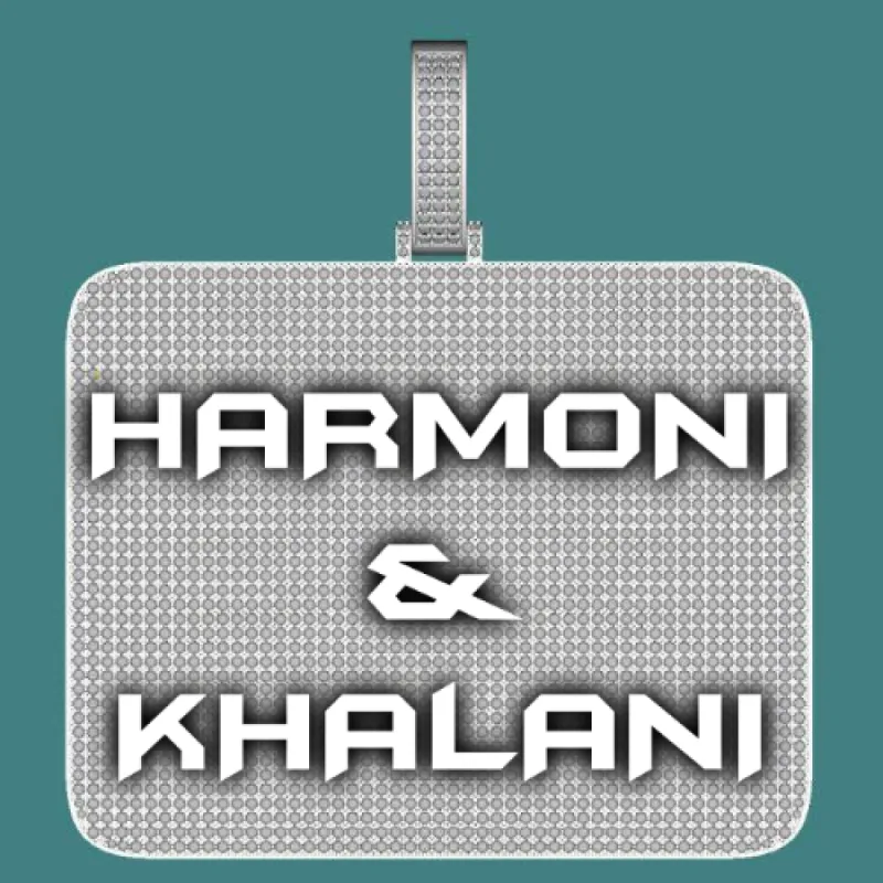 CUSTOM LETTER NECKLACE 3D BIG SQUARE sold by The GUU Shop