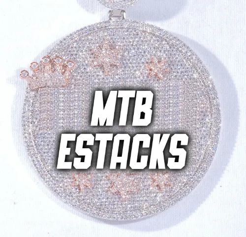 CUSTOM LETTER NECKLACE 3D BIG CROWN DISC sold by The GUU Shop