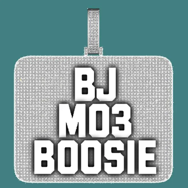 CUSTOM LETTER NECKLACE 3D BIG SQUARE sold by The GUU Shop