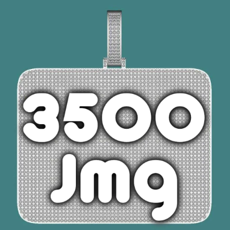 CUSTOM LETTER NECKLACE 3D BIG SQUARE sold by The GUU Shop