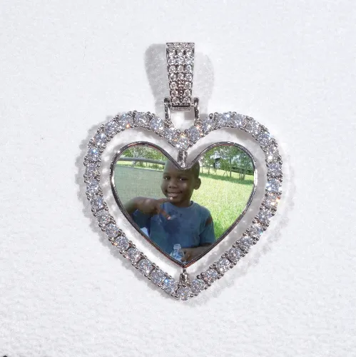 3D Spinning 2-Faced Heart Custom Picture Pendant sold by The GUU Shop