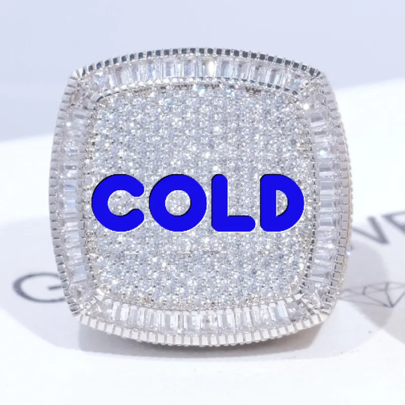 CUSTOM LETTER 3D ICED RING sold by The GUU Shop