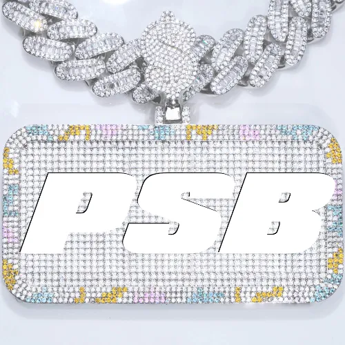 CUSTOM LETTER NECKLACE 3D COLORFUL SQUARE sold by The GUU Shop