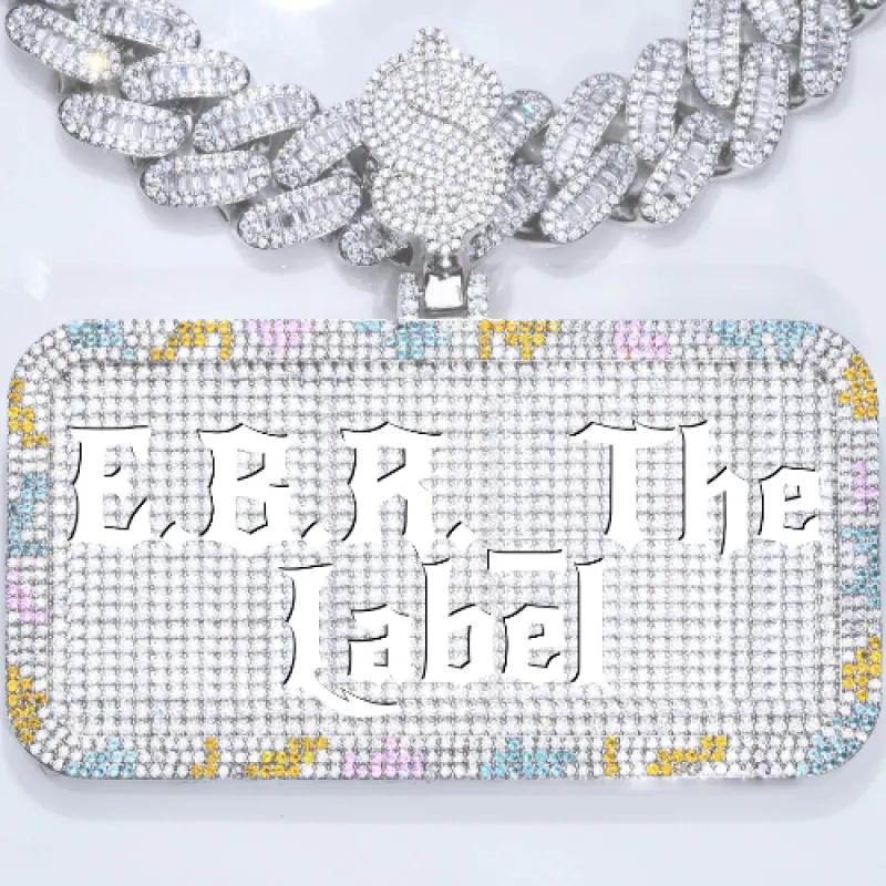 CUSTOM LETTER NECKLACE 3D COLORFUL SQUARE sold by The GUU Shop