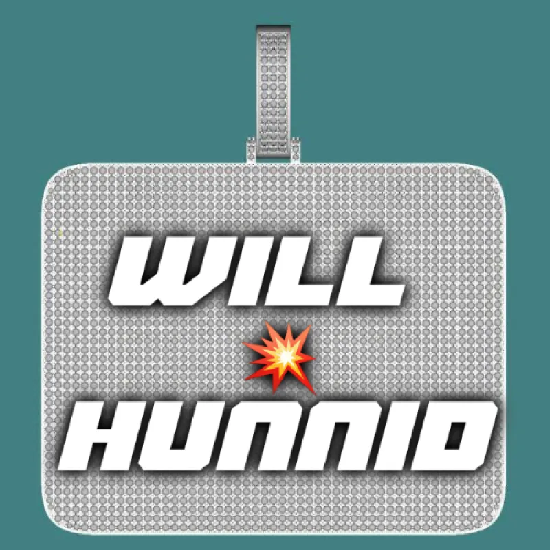 CUSTOM LETTER NECKLACE 3D BIG SQUARE sold by The GUU Shop