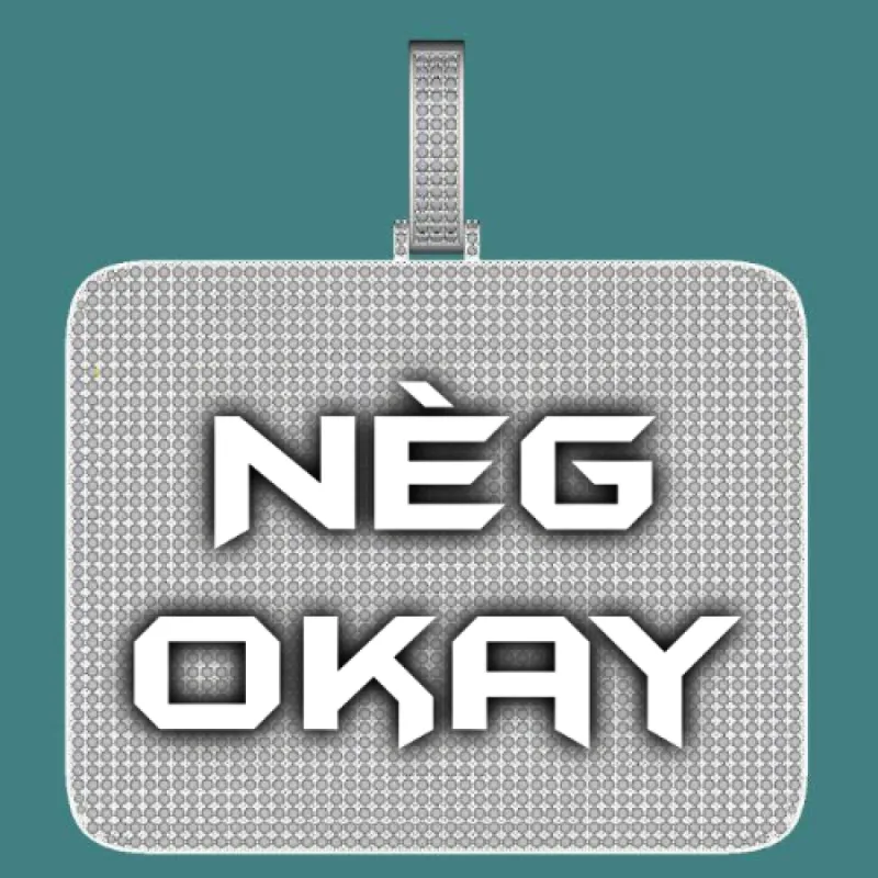 CUSTOM LETTER NECKLACE 3D BIG SQUARE sold by The GUU Shop