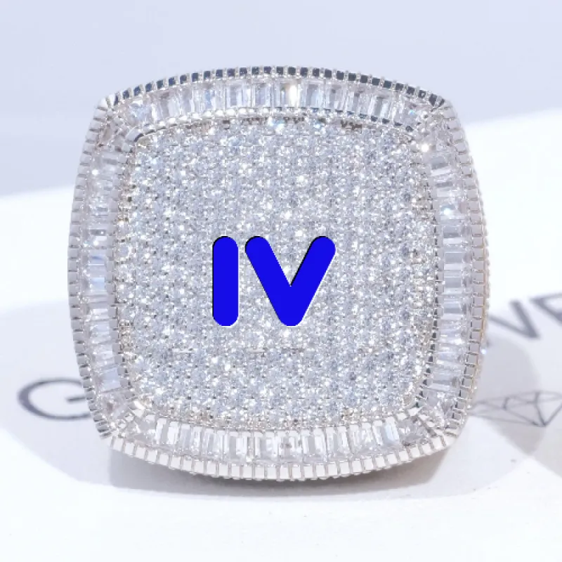 CUSTOM LETTER 3D ICED RING sold by The GUU Shop