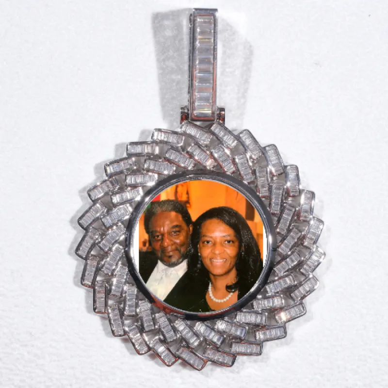 Large 3D Baguette Custom Picture Pendant sold by The GUU Shop