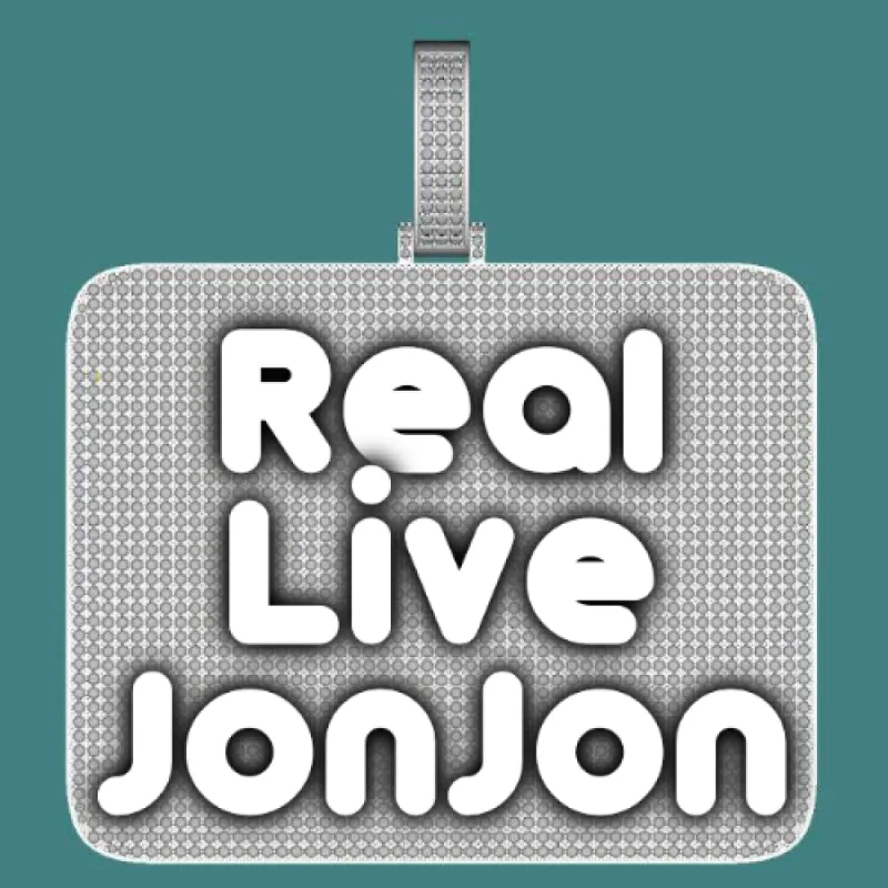 CUSTOM LETTER NECKLACE 3D BIG SQUARE sold by The GUU Shop