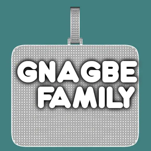 CUSTOM LETTER NECKLACE 3D BIG SQUARE sold by The GUU Shop