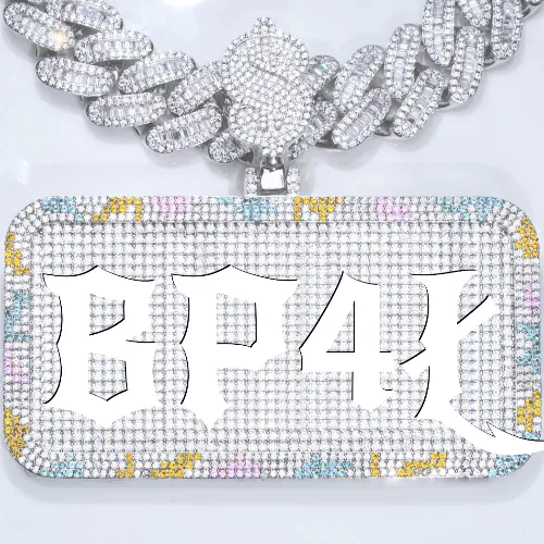 CUSTOM LETTER NECKLACE 3D COLORFUL SQUARE sold by The GUU Shop