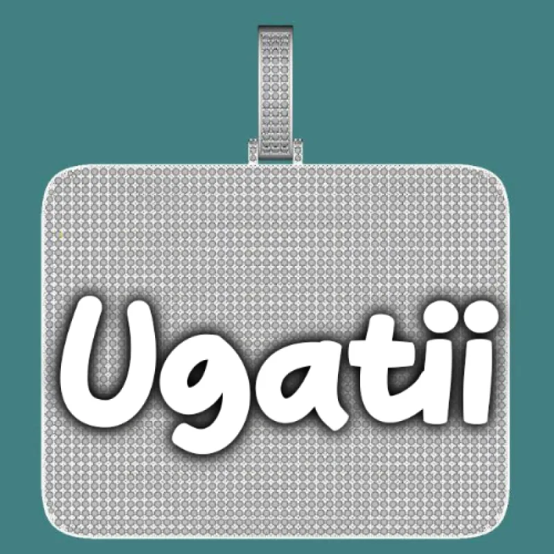 CUSTOM LETTER NECKLACE 3D BIG SQUARE sold by The GUU Shop