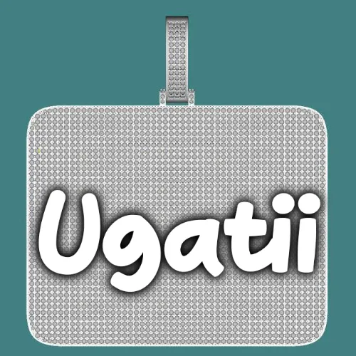 CUSTOM LETTER NECKLACE 3D BIG SQUARE sold by The GUU Shop