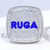 CUSTOM LETTER 3D ICED RING sold by The GUU Shop