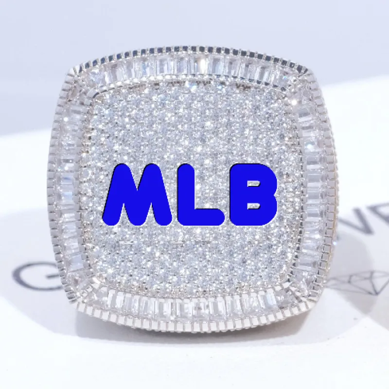 CUSTOM LETTER 3D ICED RING sold by The GUU Shop