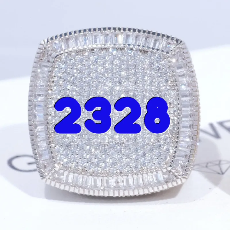 CUSTOM LETTER 3D ICED RING sold by The GUU Shop