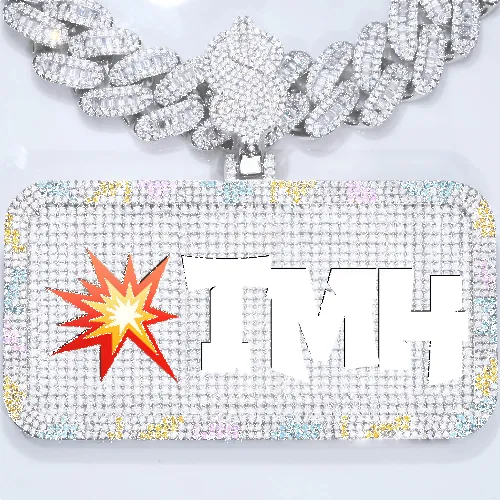 CUSTOM LETTER NECKLACE 3D COLORFUL SQUARE sold by The GUU Shop