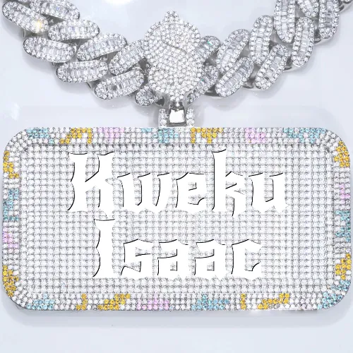 CUSTOM LETTER NECKLACE 3D COLORFUL SQUARE sold by The GUU Shop