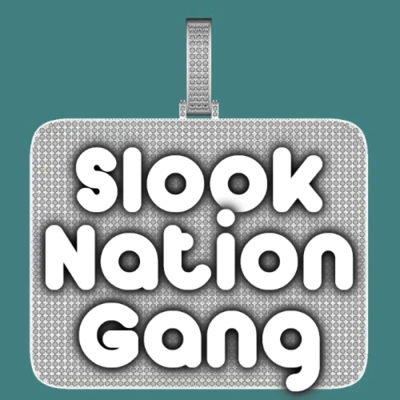 CUSTOM LETTER NECKLACE 3D BIG SQUARE sold by The GUU Shop