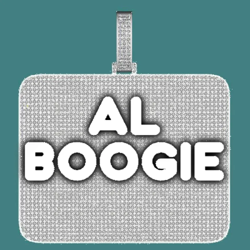 CUSTOM LETTER NECKLACE 3D BIG SQUARE sold by The GUU Shop